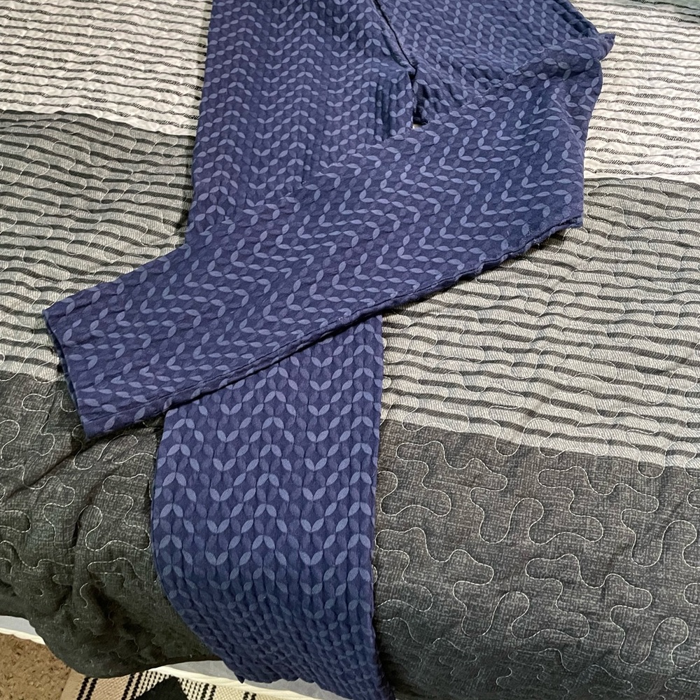 Blue print leggings